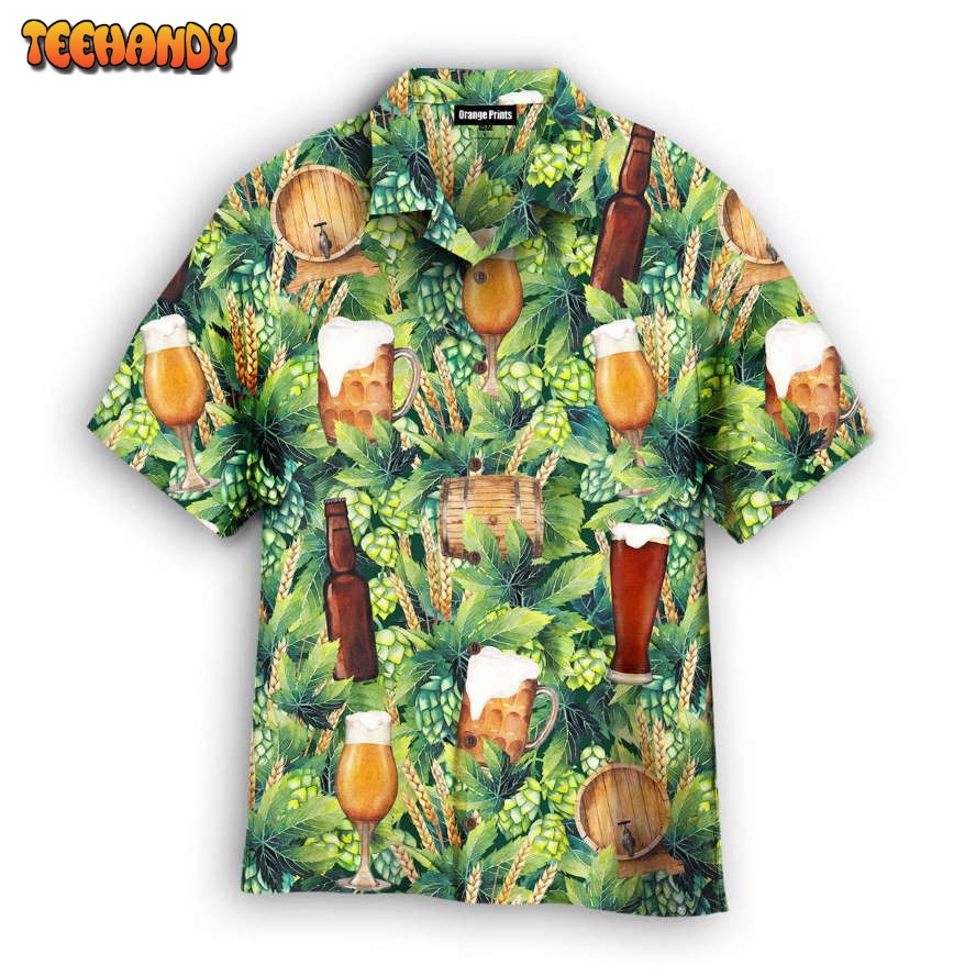 Hops And Craft Beer Aloha Hawaiian Shirt