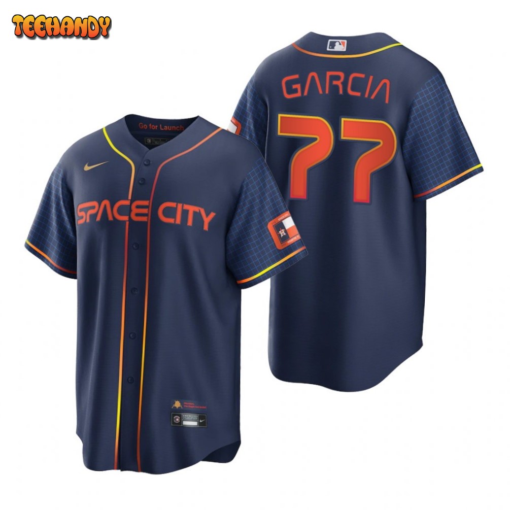 Houston Astros Luis Garcia Replica 2022 City Connect Navy Jersey