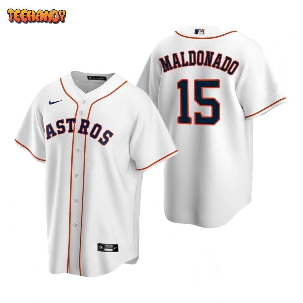 Men's Martin Maldonado Houston Astros Replica White Home Jersey