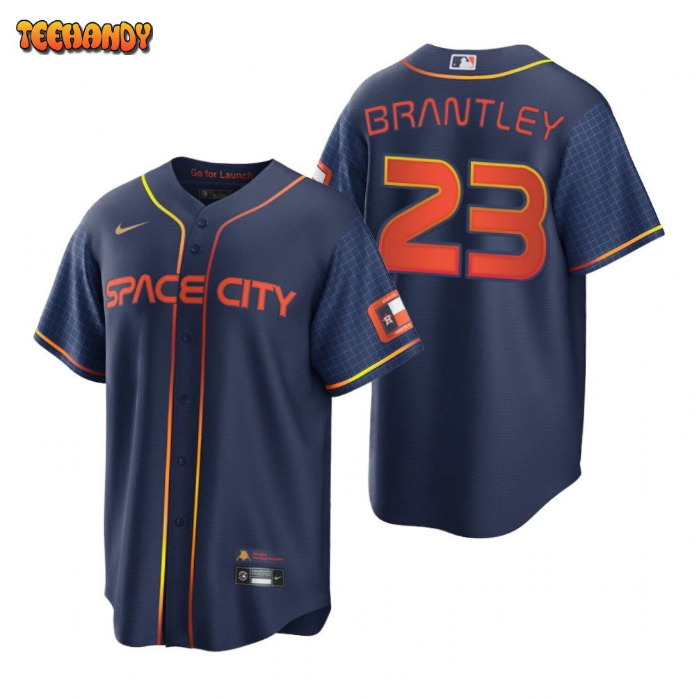 Houston Astros Michael Brantley Replica 2022 City Connect Navy Jersey