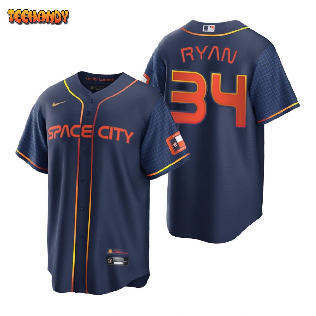 Houston Astros Nolan Ryan Replica 2022 City Connect Navy Jersey