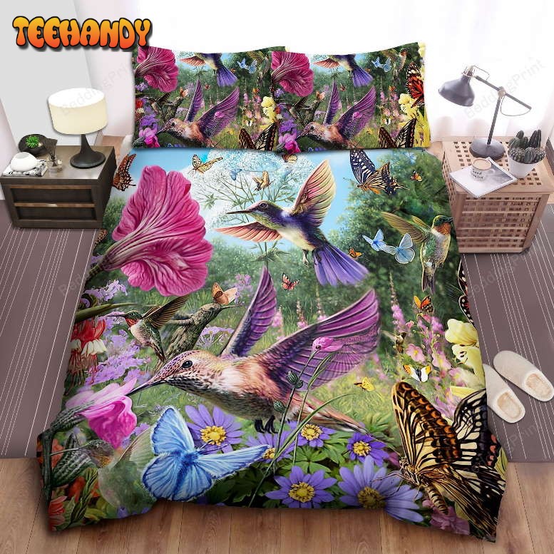 Hummingbird Garden Duvet Cover Bedding Sets