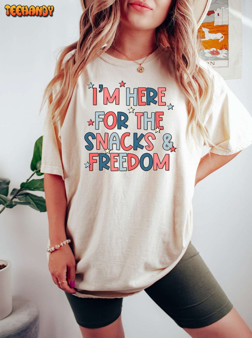 I’m Here For The Snacks And Freedom 4th Of July Unisex T Shirt