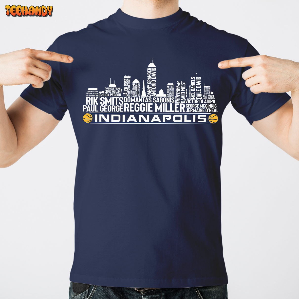 Indiana Basketball Team All Time Legends, Indianapolis City Skyline Unisex T Shirt