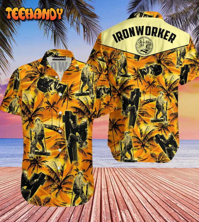 Ironworker Palm Tree Hawaiian Shirt