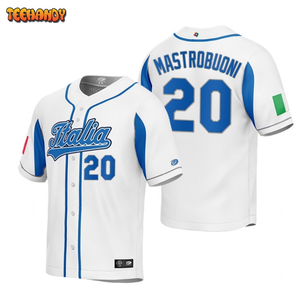 Italy Miles Mastrobuoni White 2023 World Baseball Classic Jersey