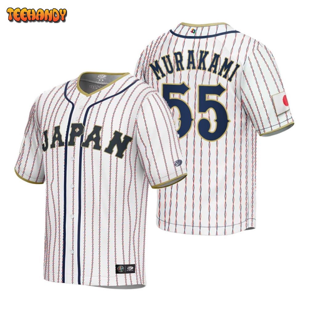 Japan Munetaka Murakami White 2023 World Baseball Classic Jersey