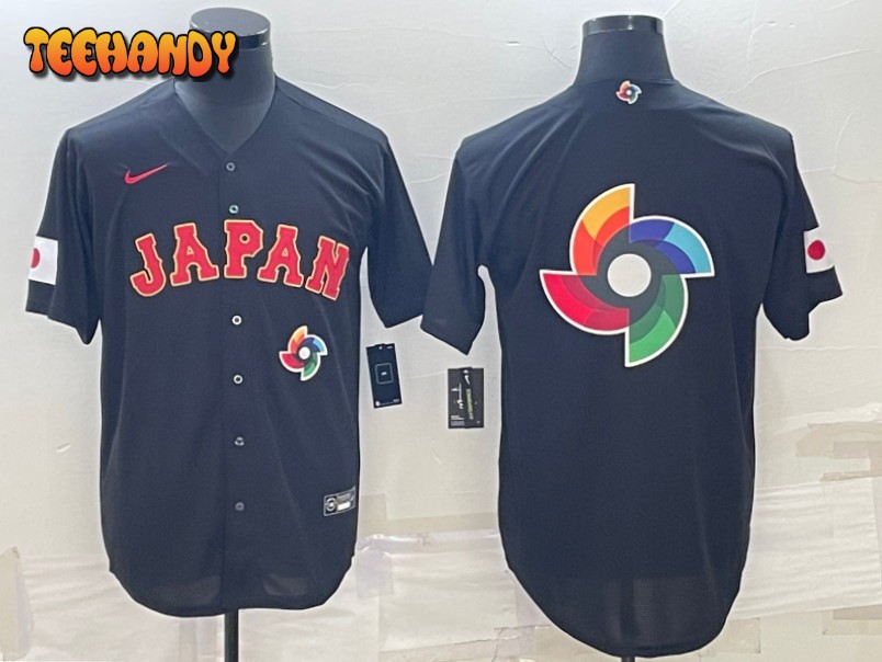 Japan Navy 2023 World Baseball Classic Jersey with Big Logo