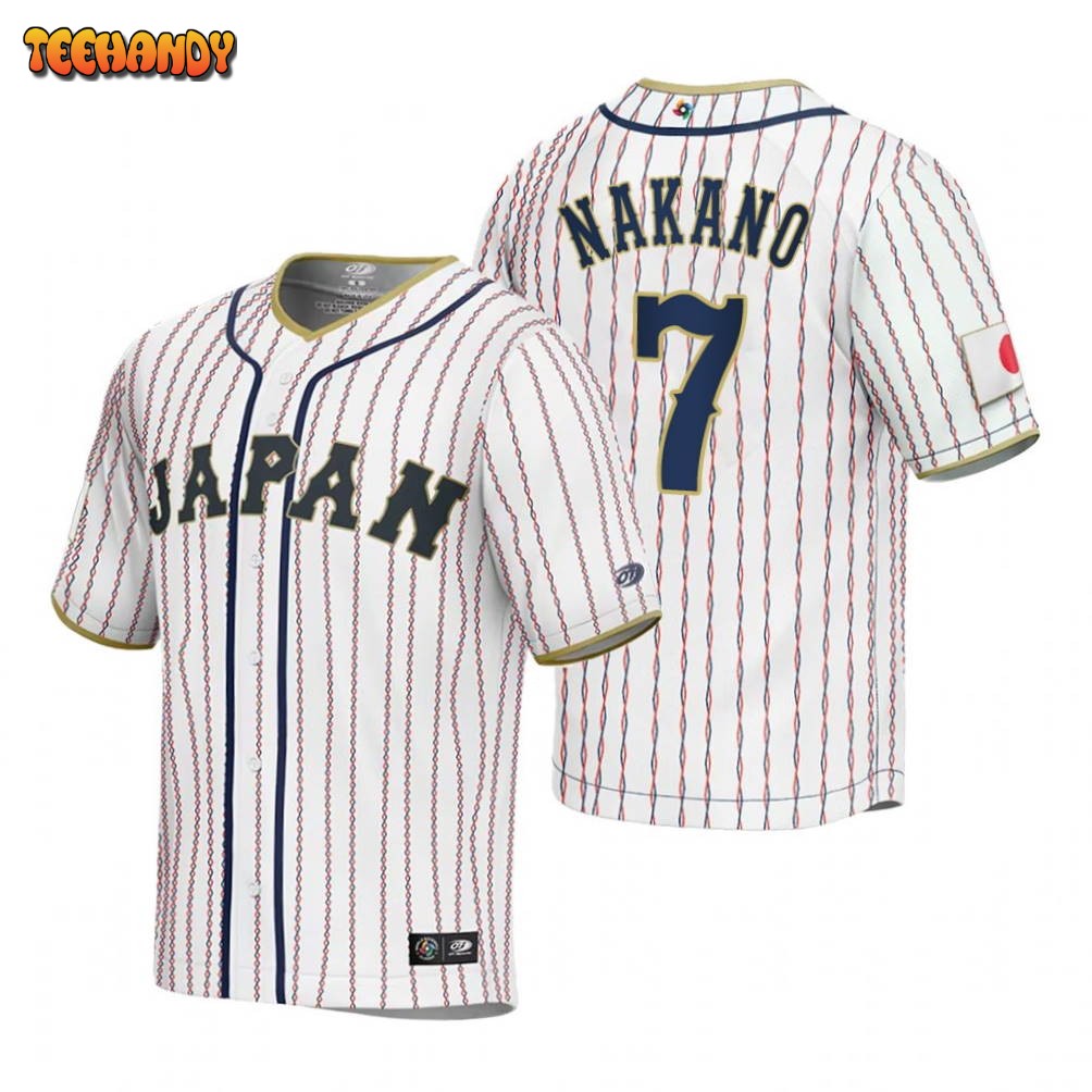 Japan Takumu Nakano White 2023 World Baseball Classic Jersey