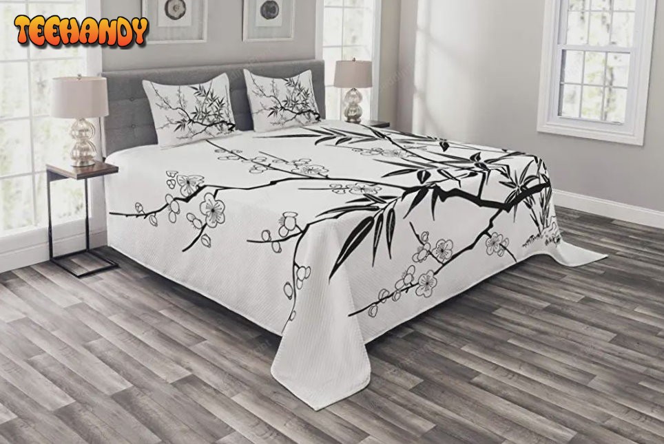 Japanese Cherry Blossoms Tree Branches Bedding Sets