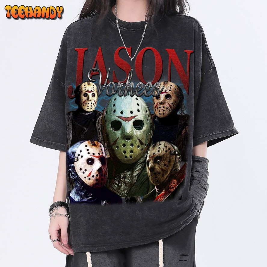 Jason Voorhees Vintage Washed Shirt, Actor Homage Graphic Unisex T-Shirt