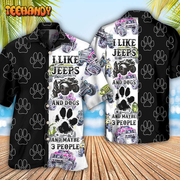 Jeeps I Like Jeeps And Dogs Hawaiian Shirt