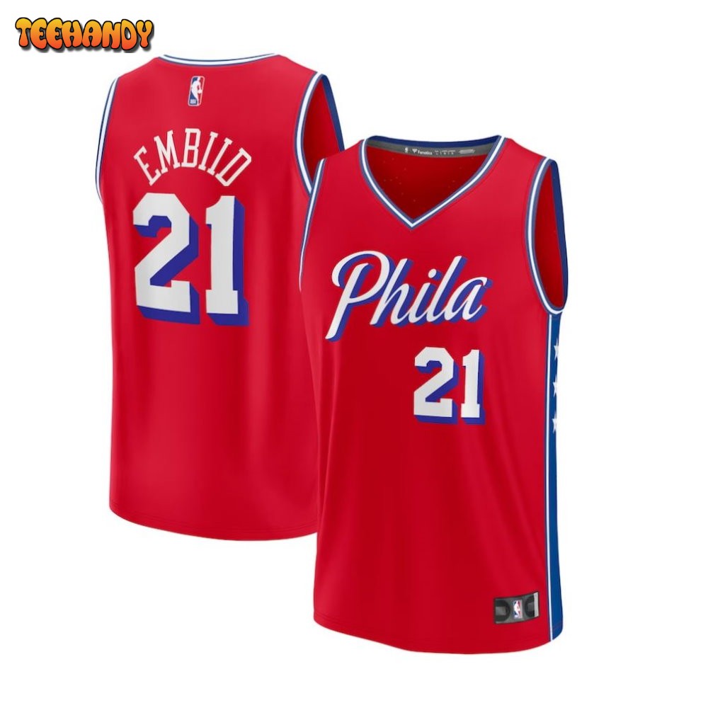 Joel Embiid Philadelphia 76ers 2022-23 Fast Break Replica Player Jersey