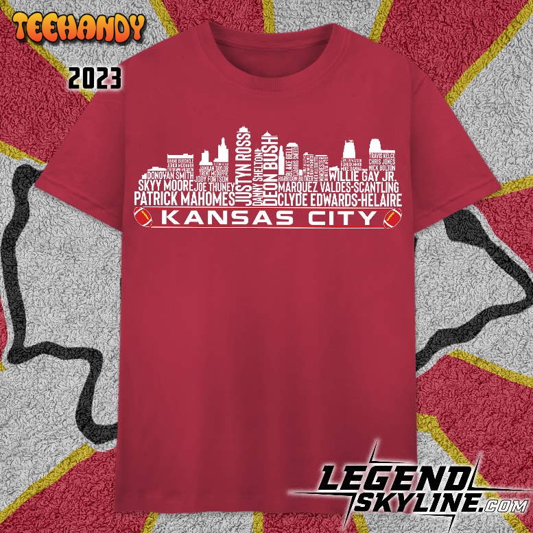 Kansas City Football Team 23 Player Roster, Kansas City Skyline Unisex T Shirt