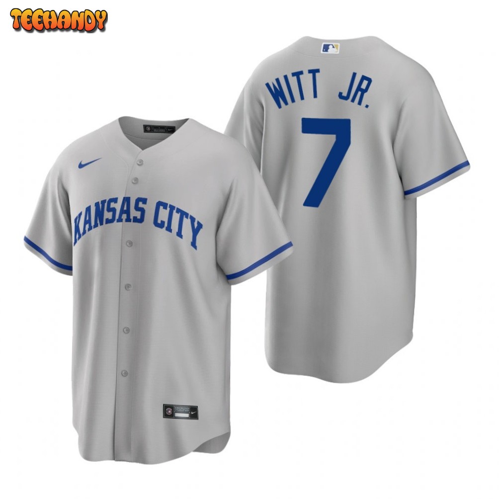 Kansas City Royals Bobby Witt Jr Gray Road Replica Jersey