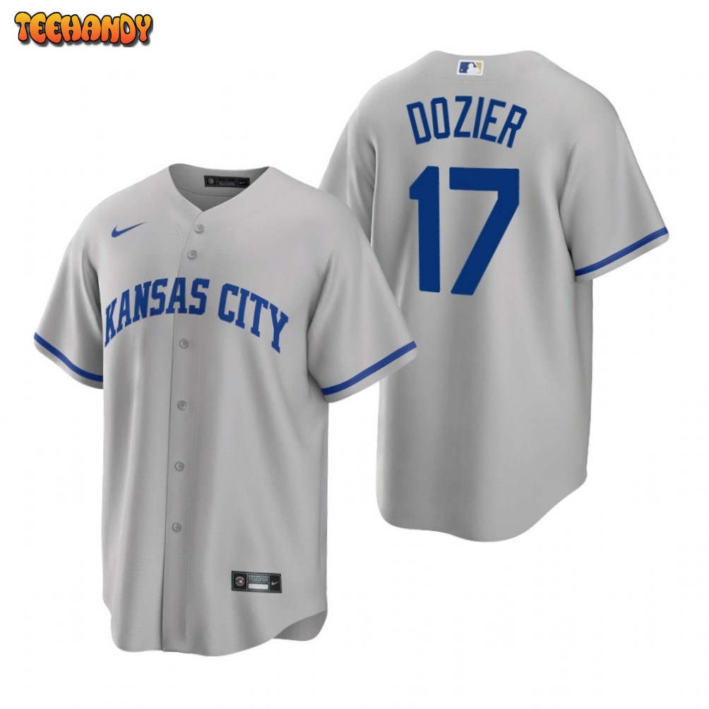 Kansas City Royals Hunter Dozier Gray Road Replica Jersey