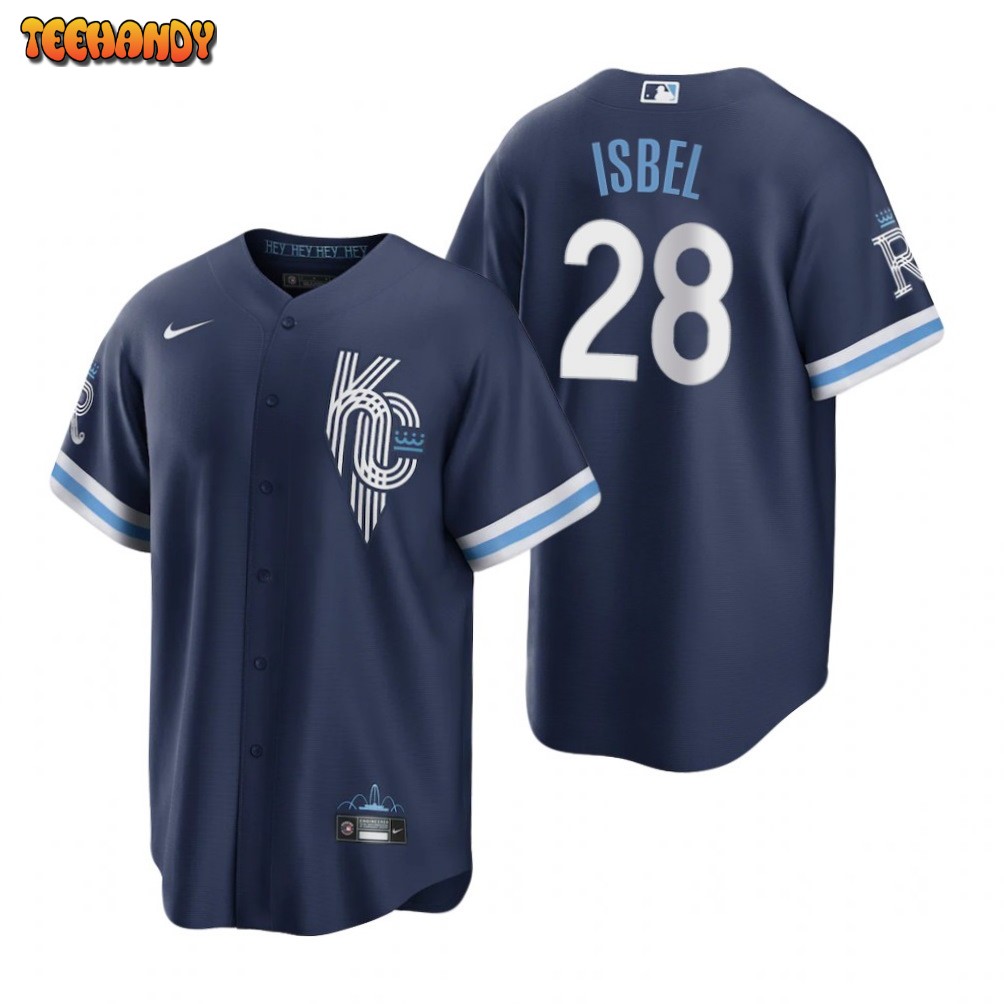 Kansas City Royals Kyle Isbel Navy 2022 City Connect Replica Jersey