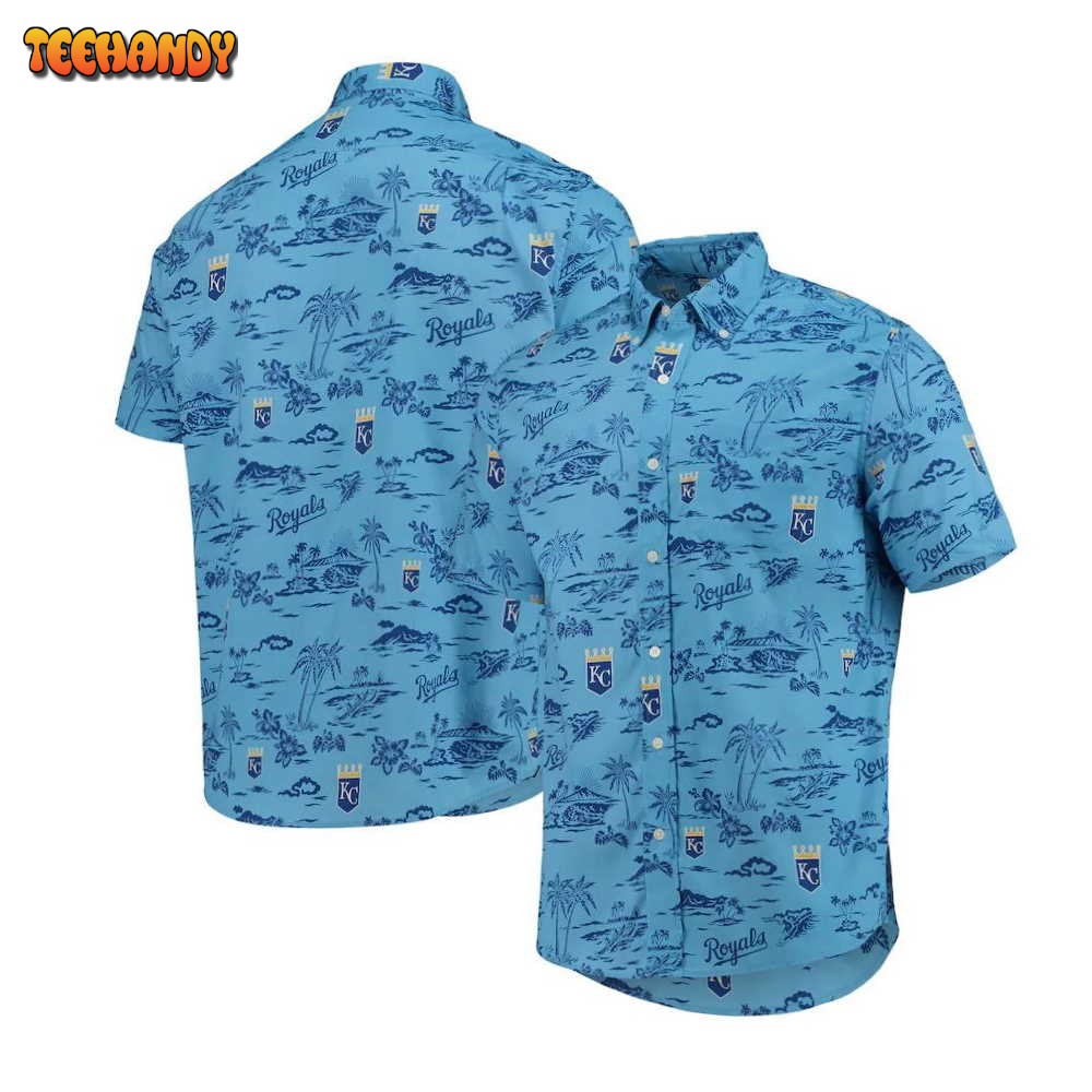 Kansas City Royals Light Blue Kekai Performance Hawaiian Shirt