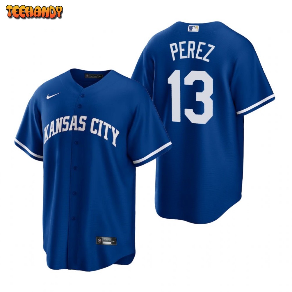 Kansas City Royals Salvador Perez Royal Alternate Replica Jersey