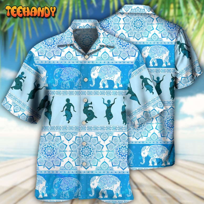 Kathak Elephant Pattern Hawaiian Shirt