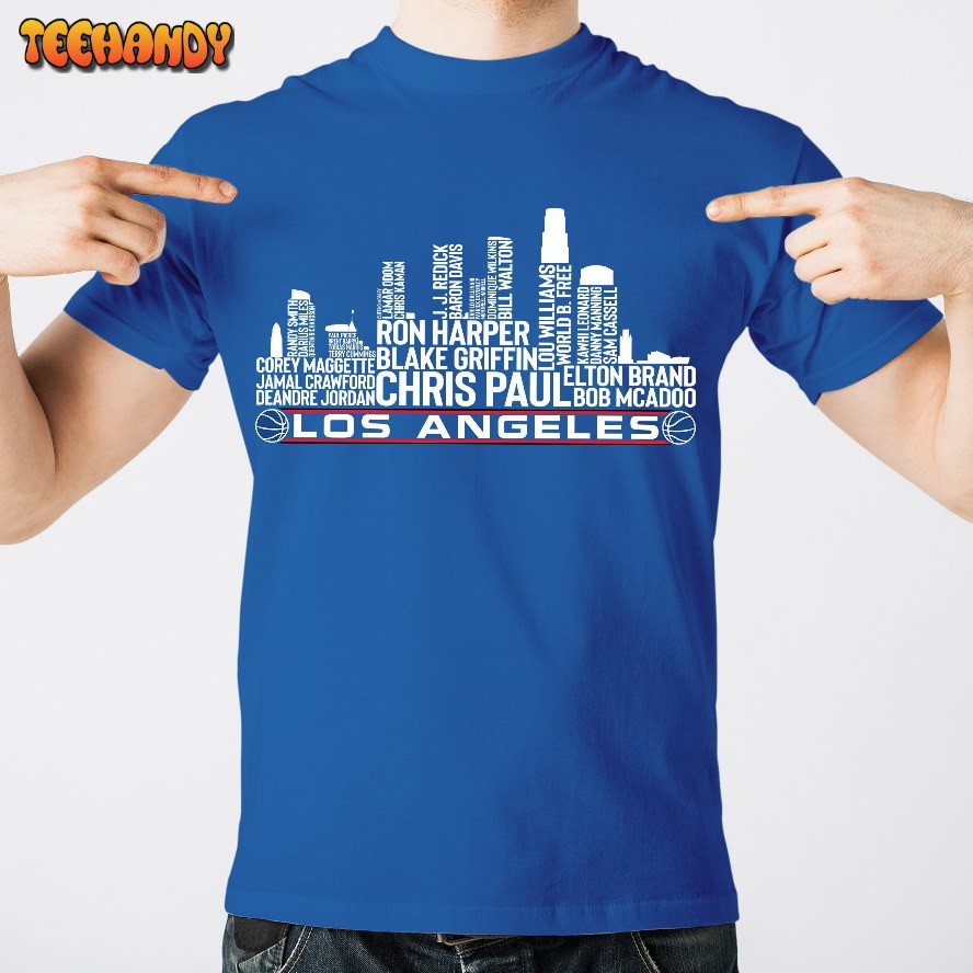 LA Basketball Team All Time Legends, Los Angeles City Skyline Unisex T Shirt