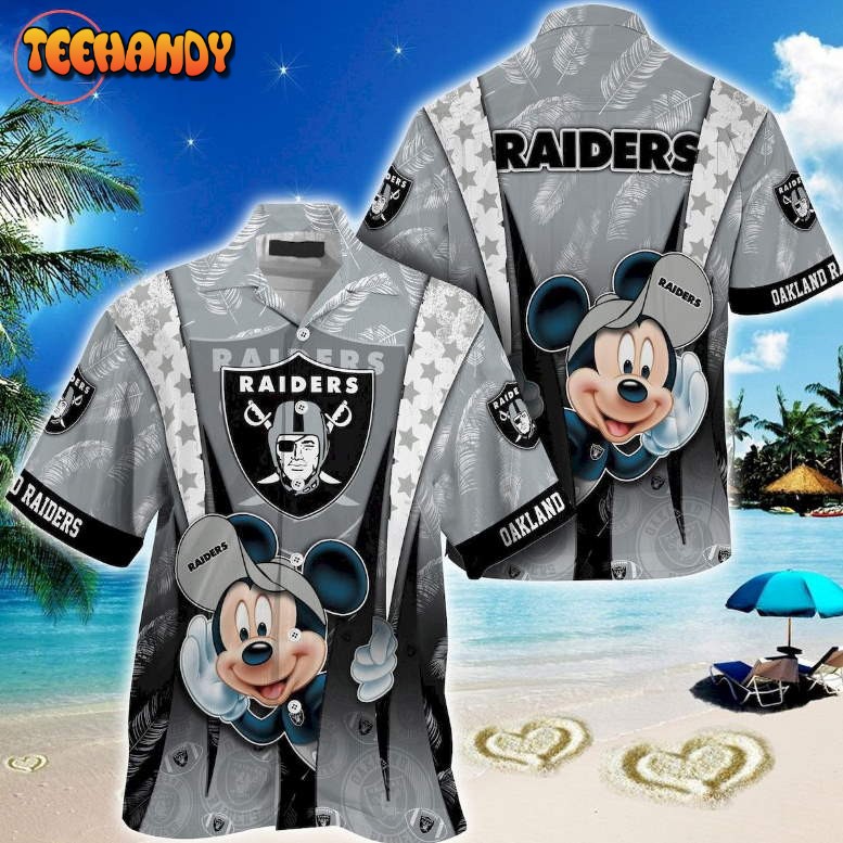 Black Cat Nfl Las Vegas Raiders Hawaiian Shirt - Shibtee Clothing