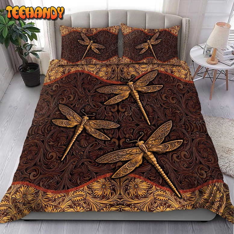 Leather Art Of Dragonfly Bedding Sets