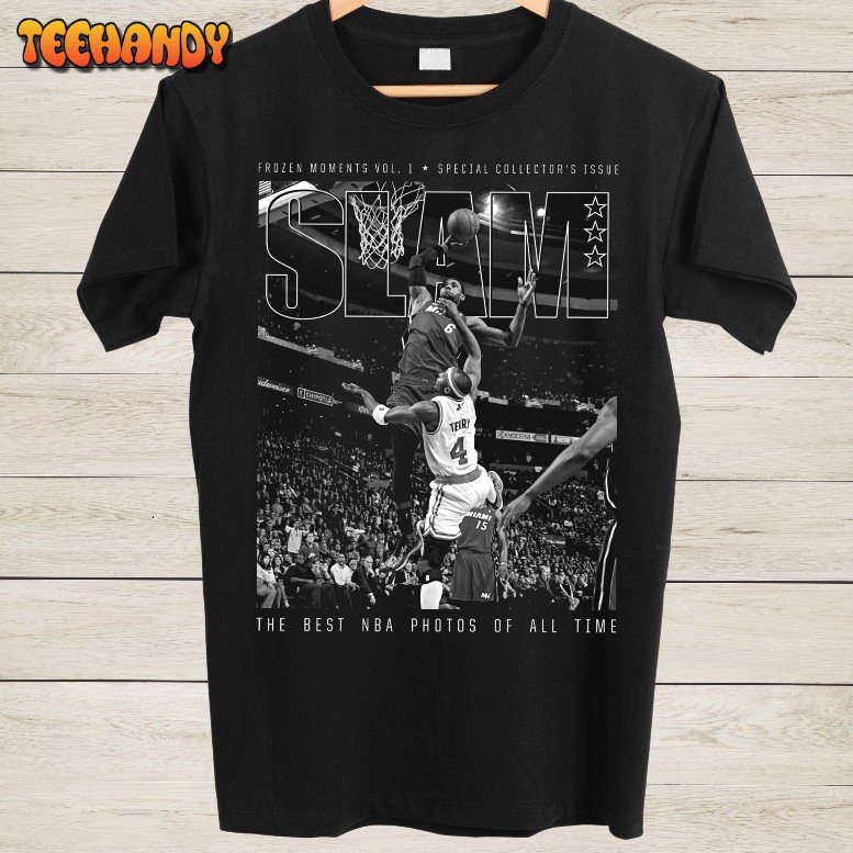 Lebron James Vintage T-Shirt, 2023 NBA Playoffs Dunk SLAM Fan Shirt