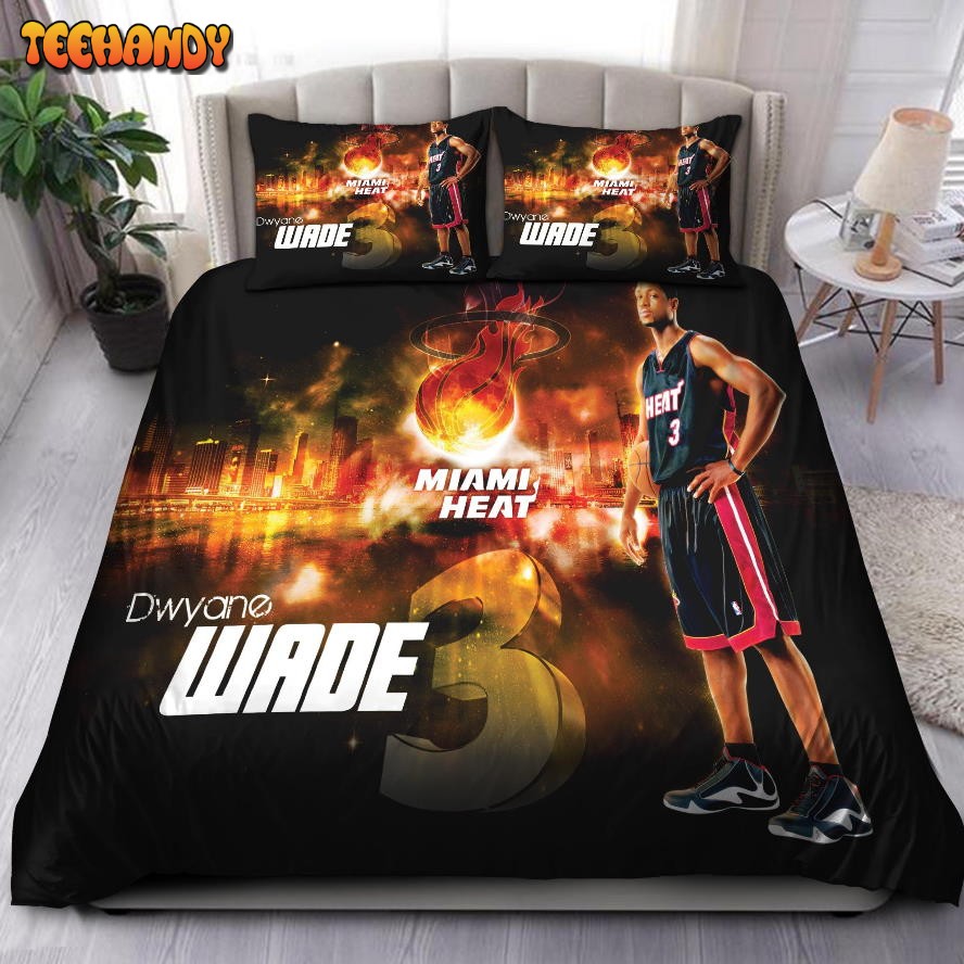 Legend Dwyane Wade Miami Heat NBA 37 Bedding Sets