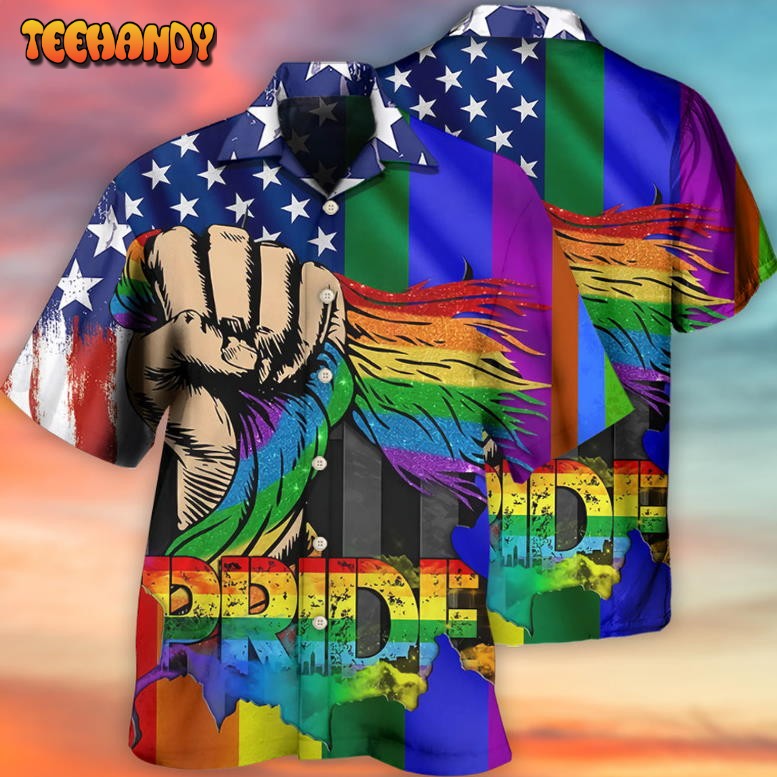 LGBT Hand Love Is Love Hawaiian Shirt