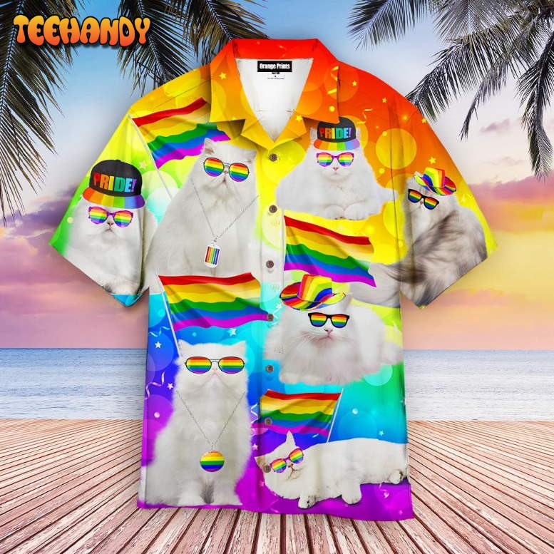 LGBT Happy Cats Pride Month Hawaiian Shirt