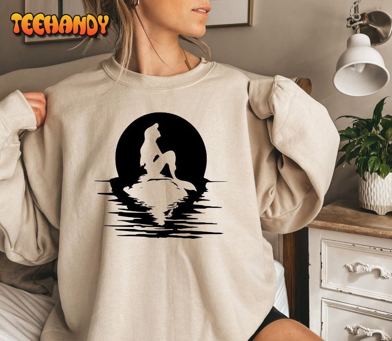 Little Mermaid Ariel Silhouette Rock Disney World Sweat SweatShirt