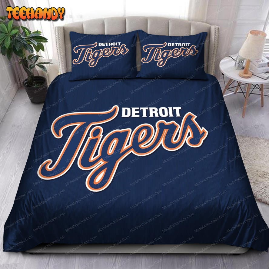 Logo Detroit Tigers MLB Bedding Set For Fan