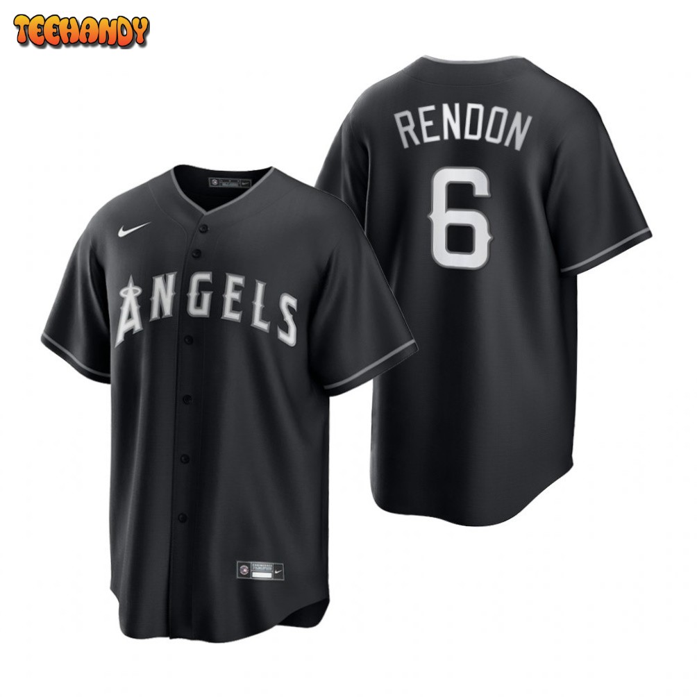 Los Angeles Angels Anthony Rendon Black White Fashion Replica Jersey