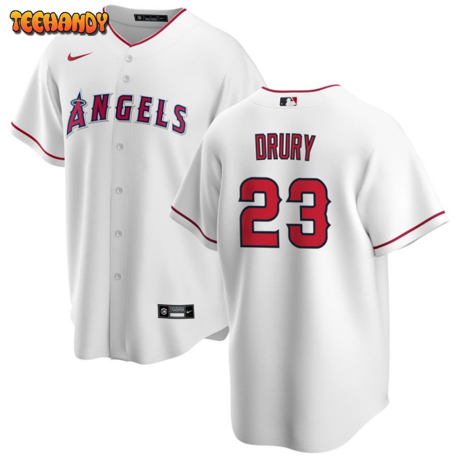 Los Angeles Angels Brandon Drury White Home Replica Jersey