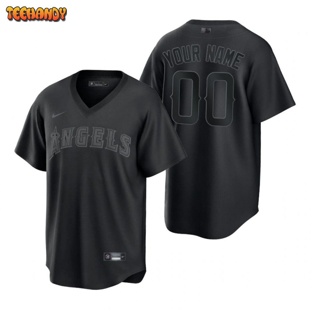 Los Angeles Angels Custom Black Pitch Fashion Replica Jersey