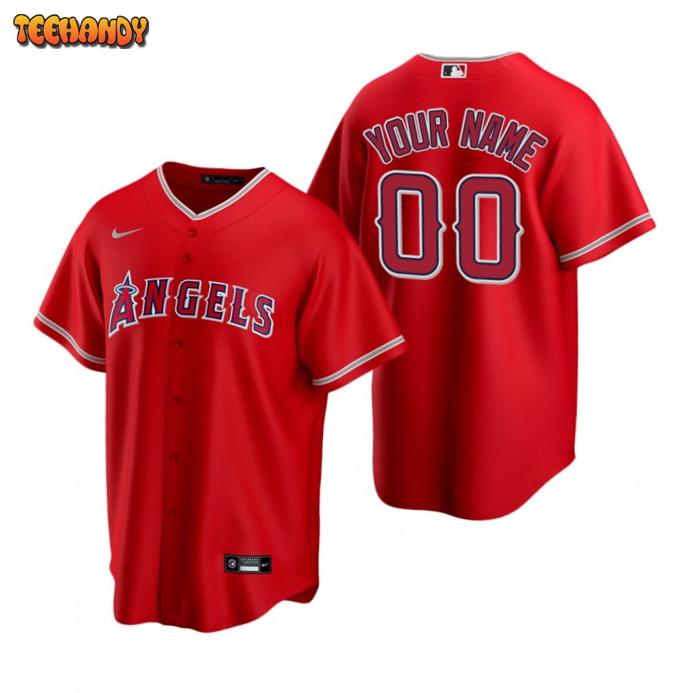 Los Angeles Angels Custom Red Alternate Replica Jersey