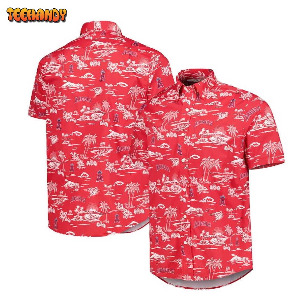 Los Angeles Angels Red Kekai Performance Hawaiian Shirt