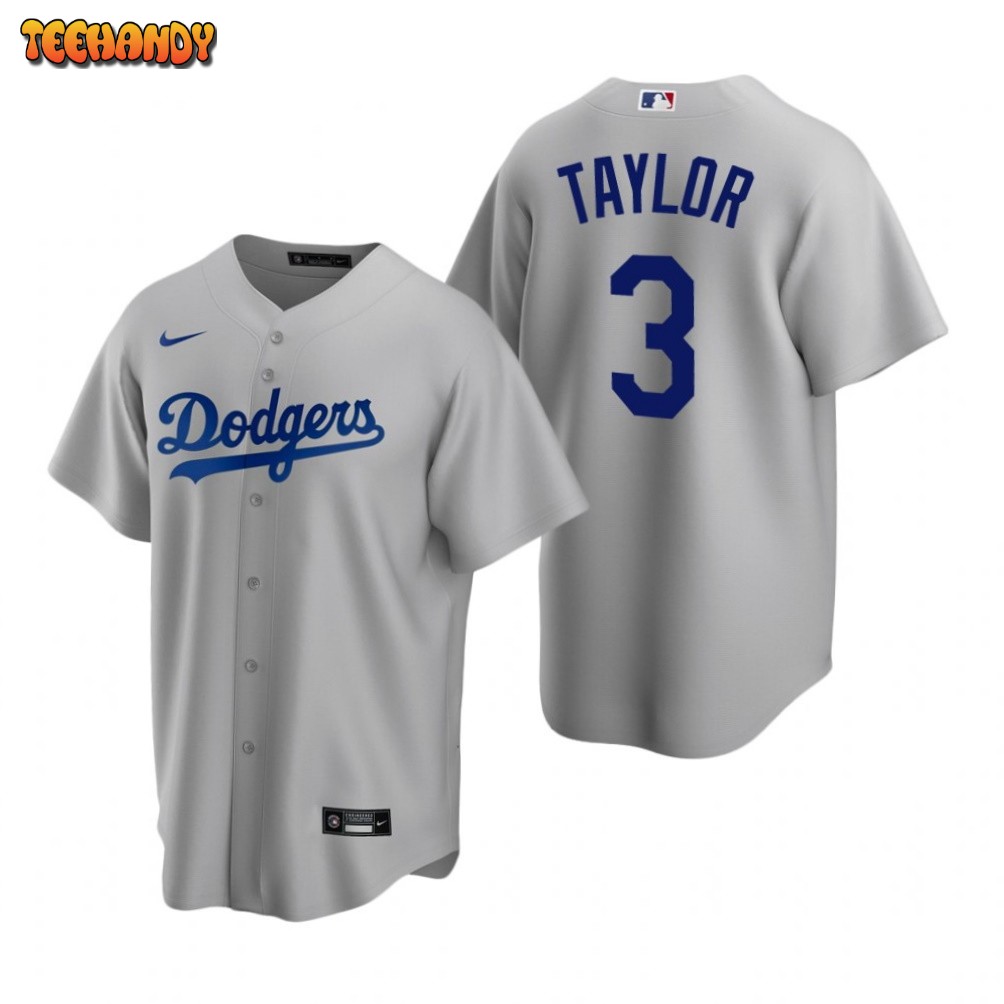 Los Angeles Dodgers Chris Taylor Gray Alternate Replica Jersey