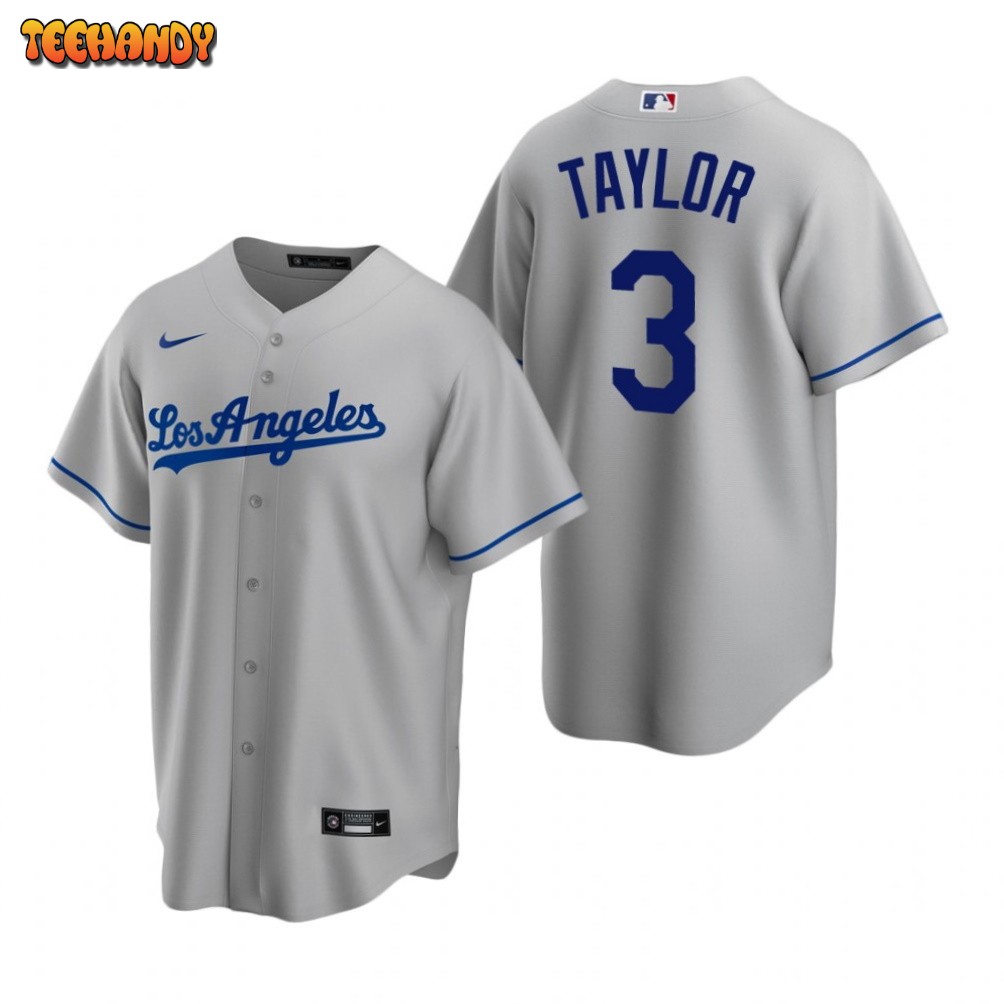 Los Angeles Dodgers Chris Taylor Gray Road Replica Jersey