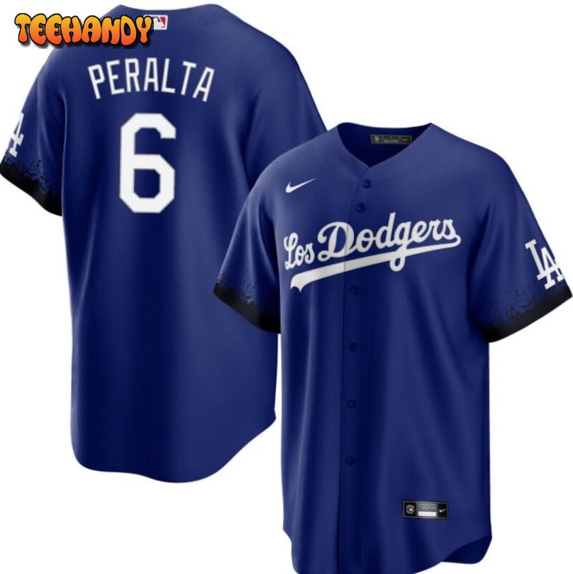 Los Angeles Dodgers David Peralta Royal 2021 City Connect Replica Jersey