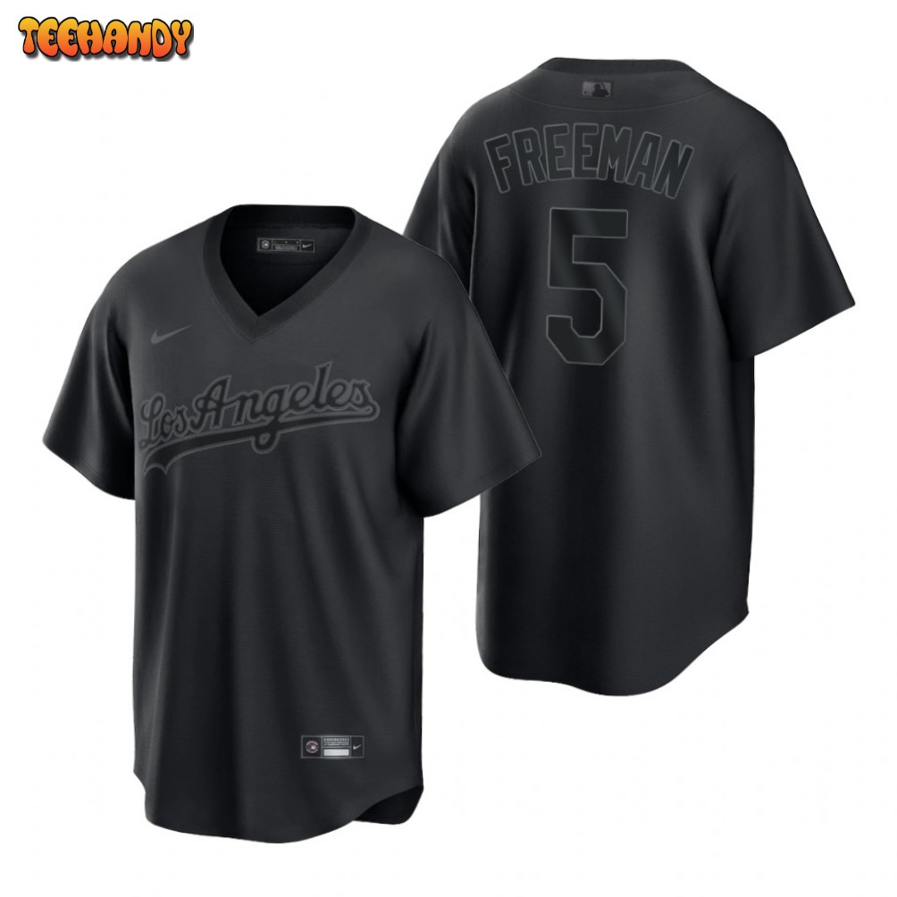 Los Angeles Dodgers Freddie Freeman Black Pitch Fashion Replica Jersey