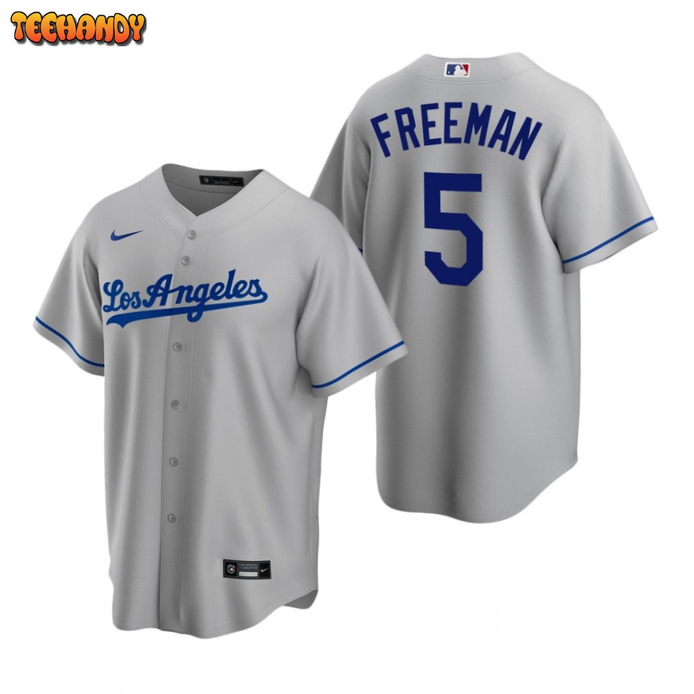 Los Angeles Dodgers Freddie Freeman Gray Replica Road Jersey