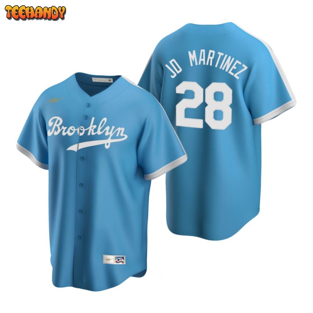 Los Angeles Dodgers J.D. Martinez Light Blue Cooperstown Alternate Jersey