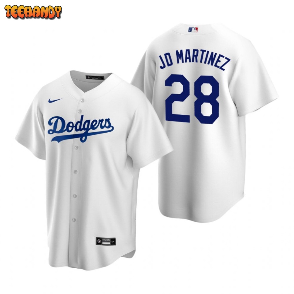 Los Angeles Dodgers J.D. Martinez White Replica Home Jersey