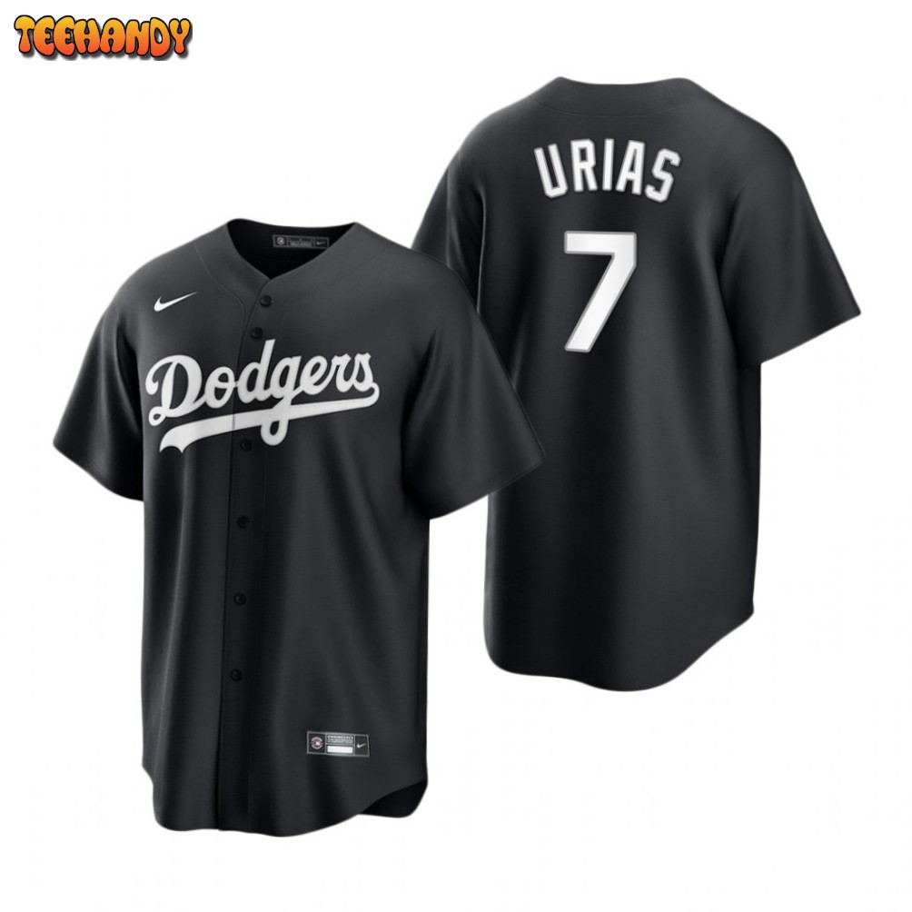 Los Angeles Dodgers Julio Urias Black White Replica Jersey