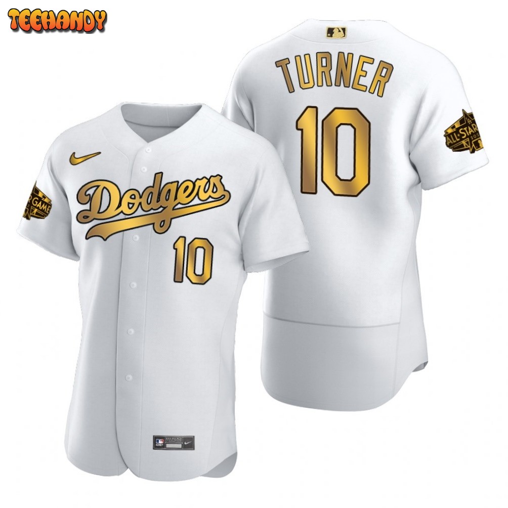 Los Angeles Dodgers Justin Turner White Gold 2022 All Star Game Jersey