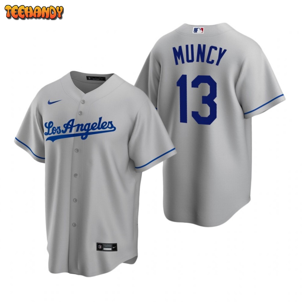 Los Angeles Dodgers Max Muncy Gray Road Replica Jersey