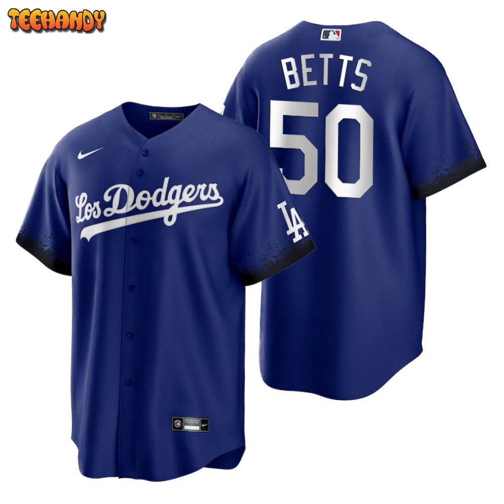 Los Angeles Dodgers Mookie Betts Royal 2021 City Connect Replica Jersey