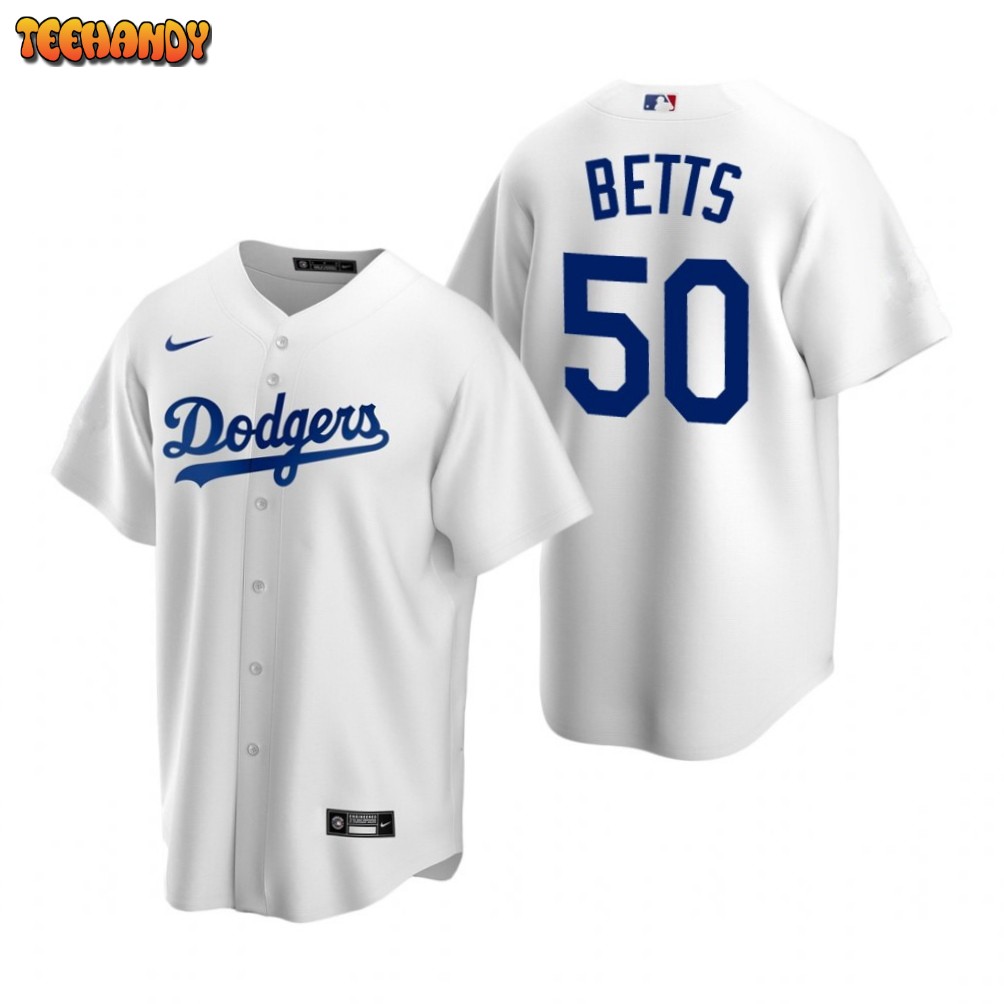 Los Angeles Dodgers Mookie Betts White Replica Home Jersey